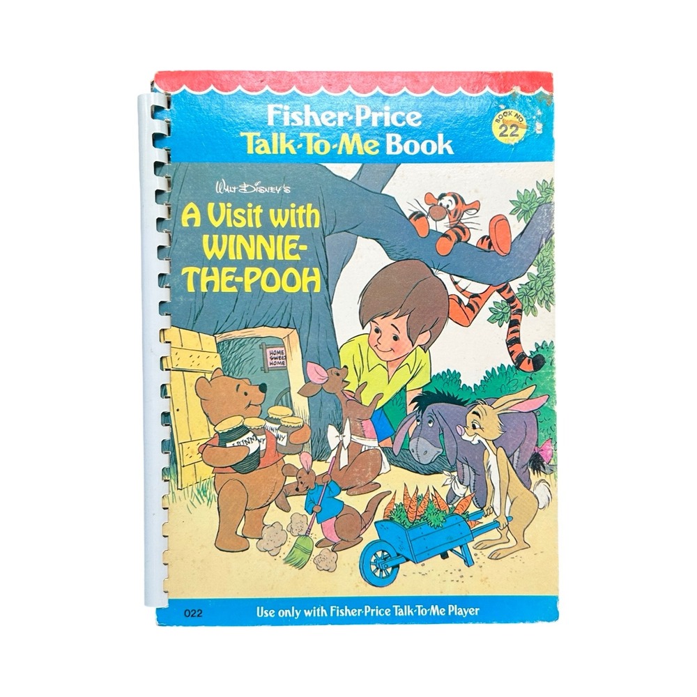 Vintage 1979 Fisher Price Talk To Me Book 22 Winnie The Pooh Disney 022-1